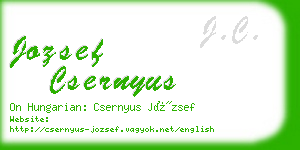 jozsef csernyus business card
